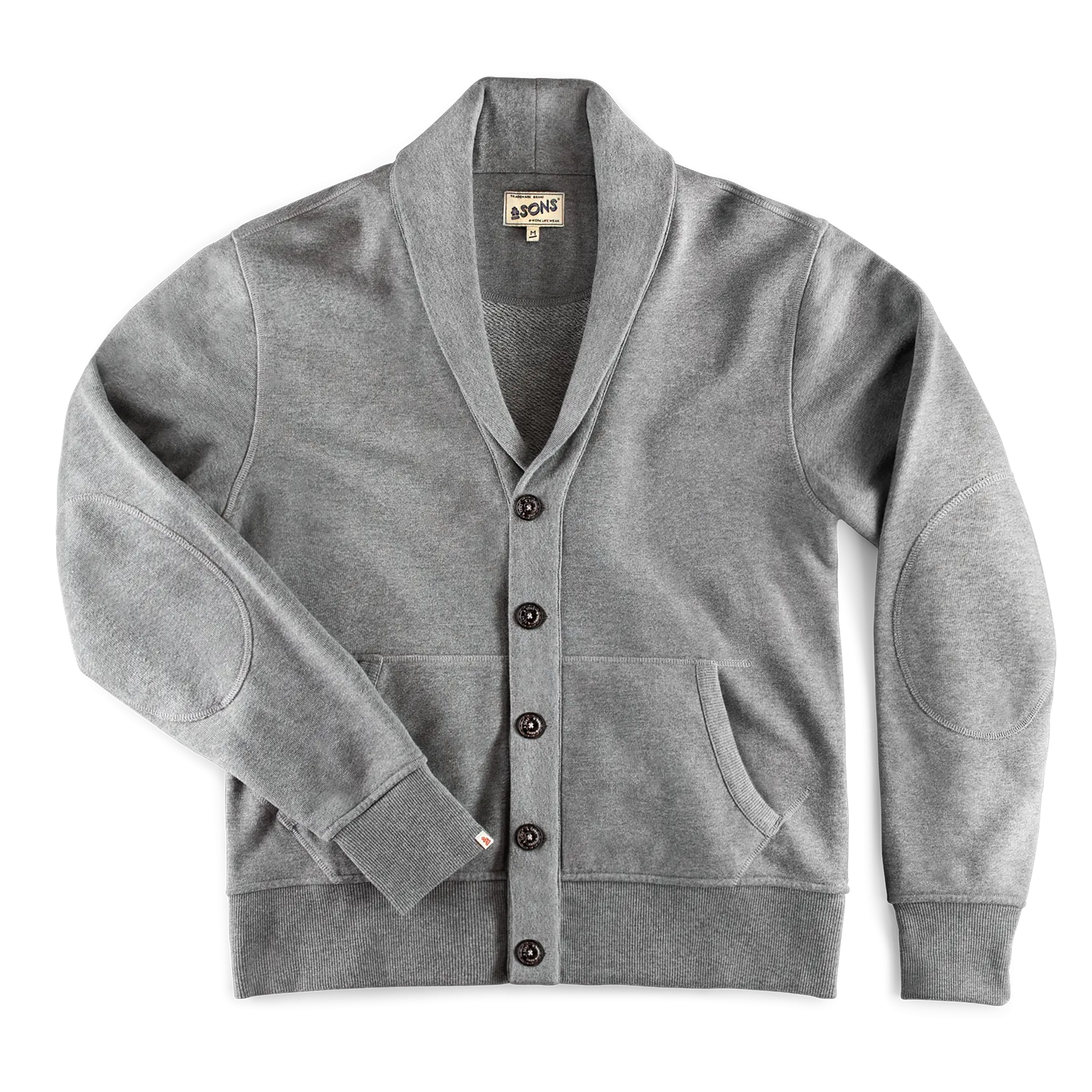 &SONS Cornell Cardigan Grey Marl