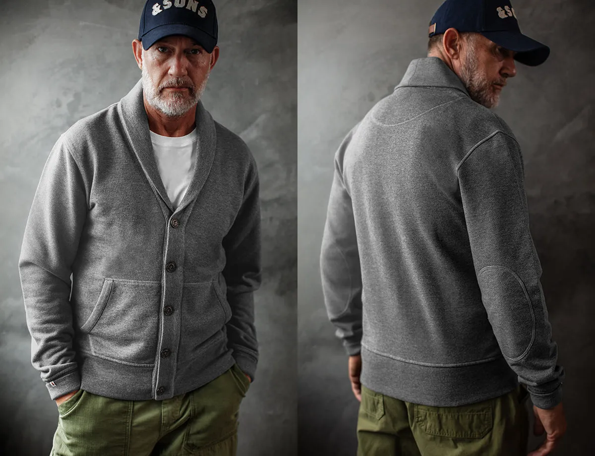 &SONS Cornell Cardigan Grey Marl