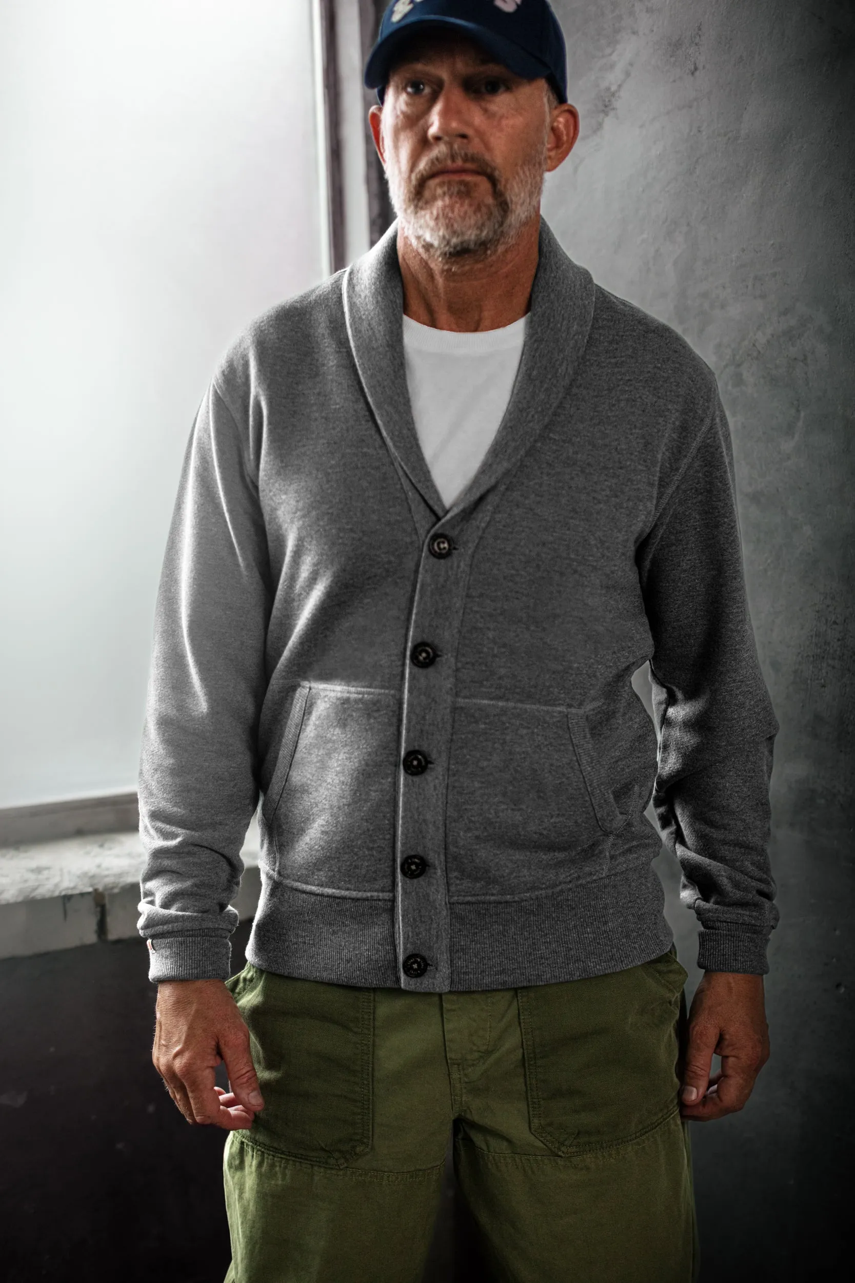 &SONS Cornell Cardigan Grey Marl