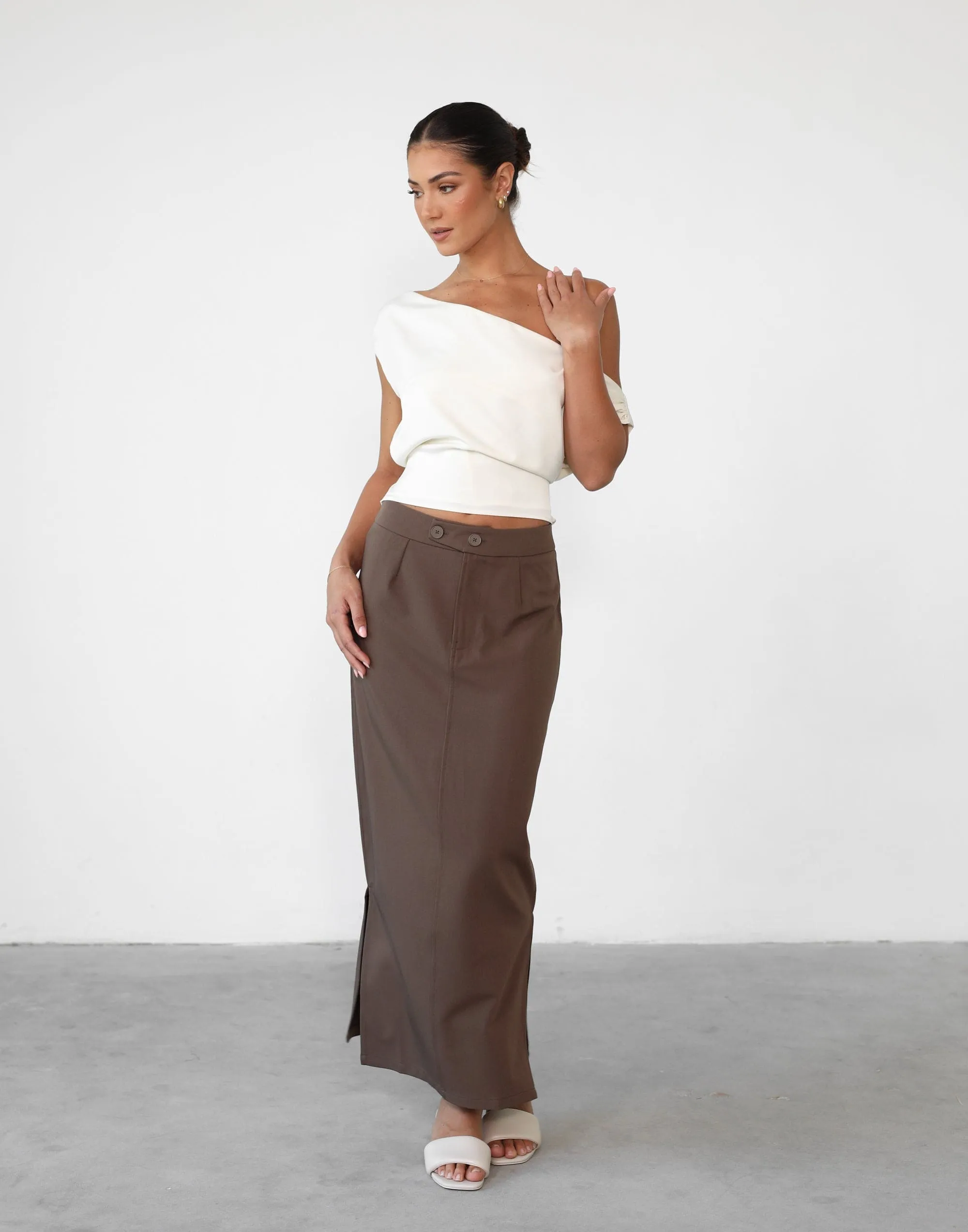 Astylar Maxi Skirt (Coffee)