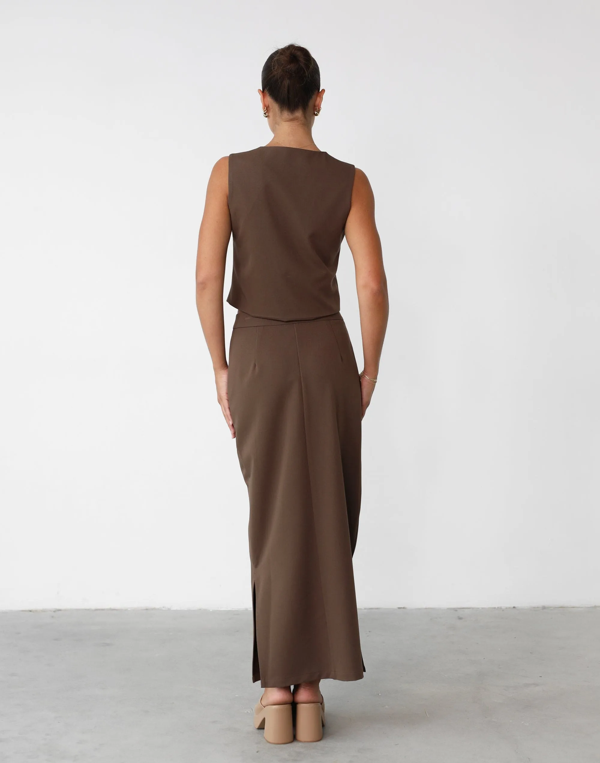 Astylar Maxi Skirt (Coffee)