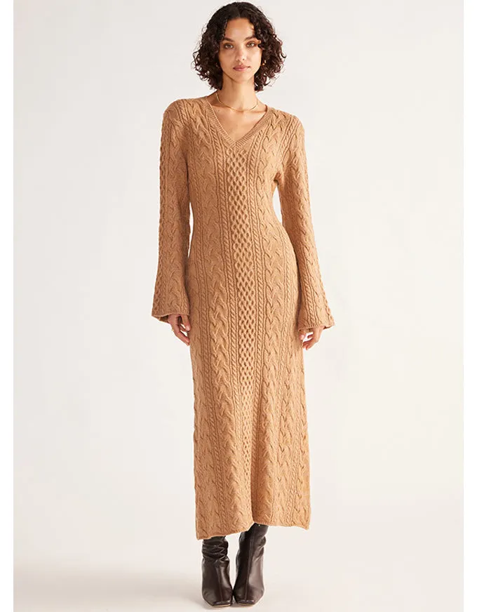 Audrey Knit Maxi Dress Falafel