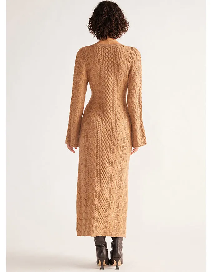 Audrey Knit Maxi Dress Falafel