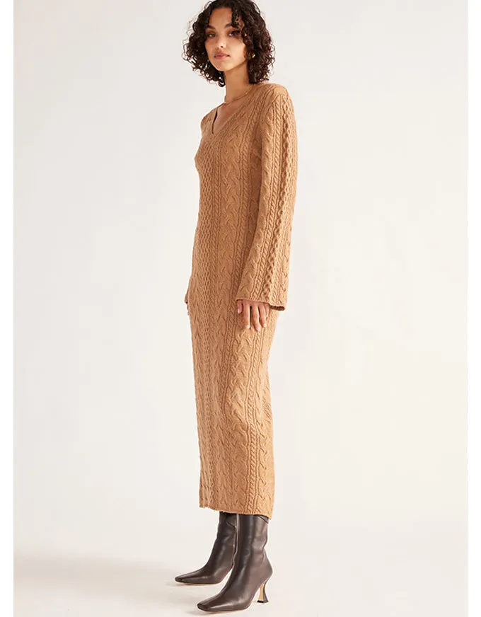 Audrey Knit Maxi Dress Falafel