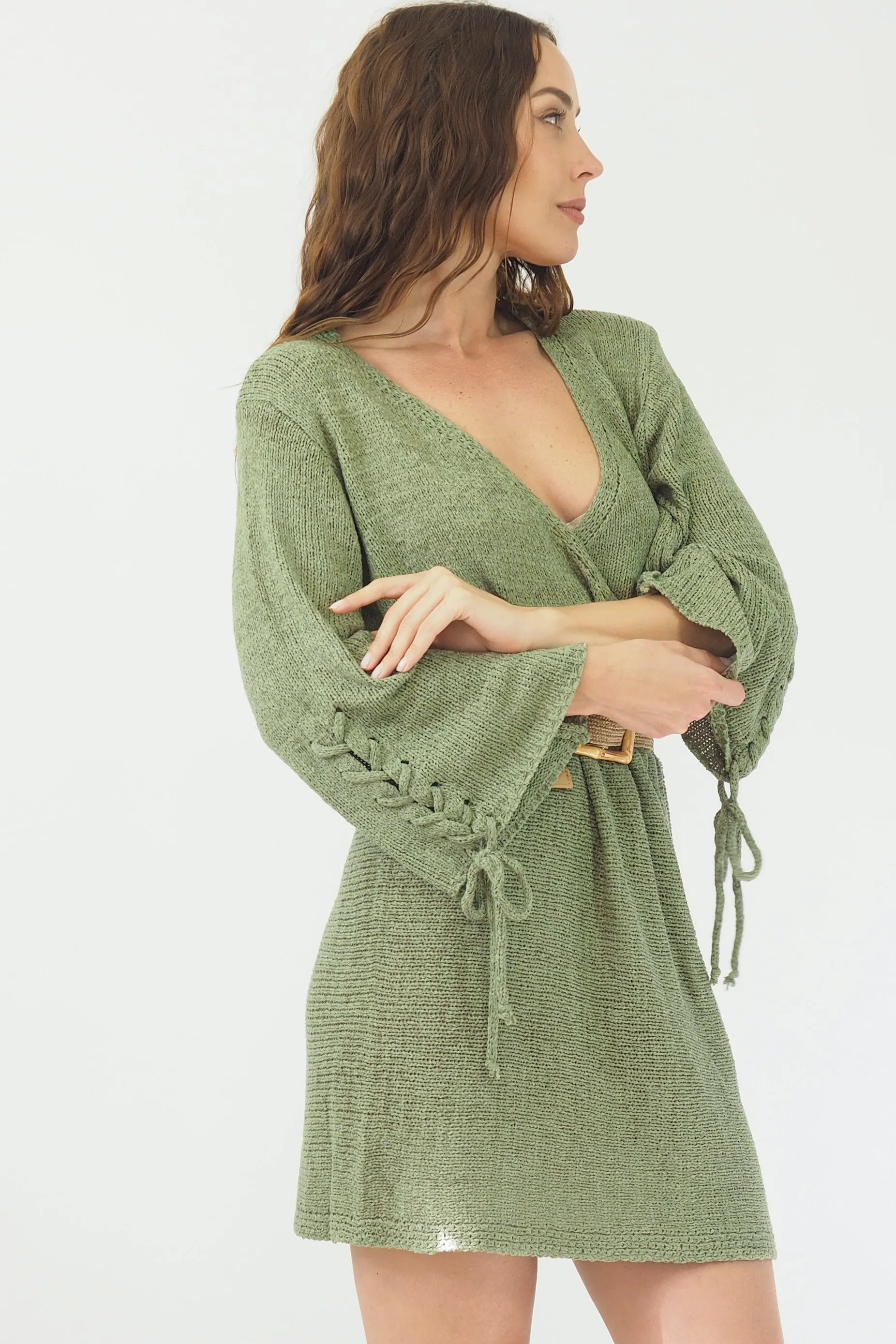 Carly Knit dress - Forest Khaki