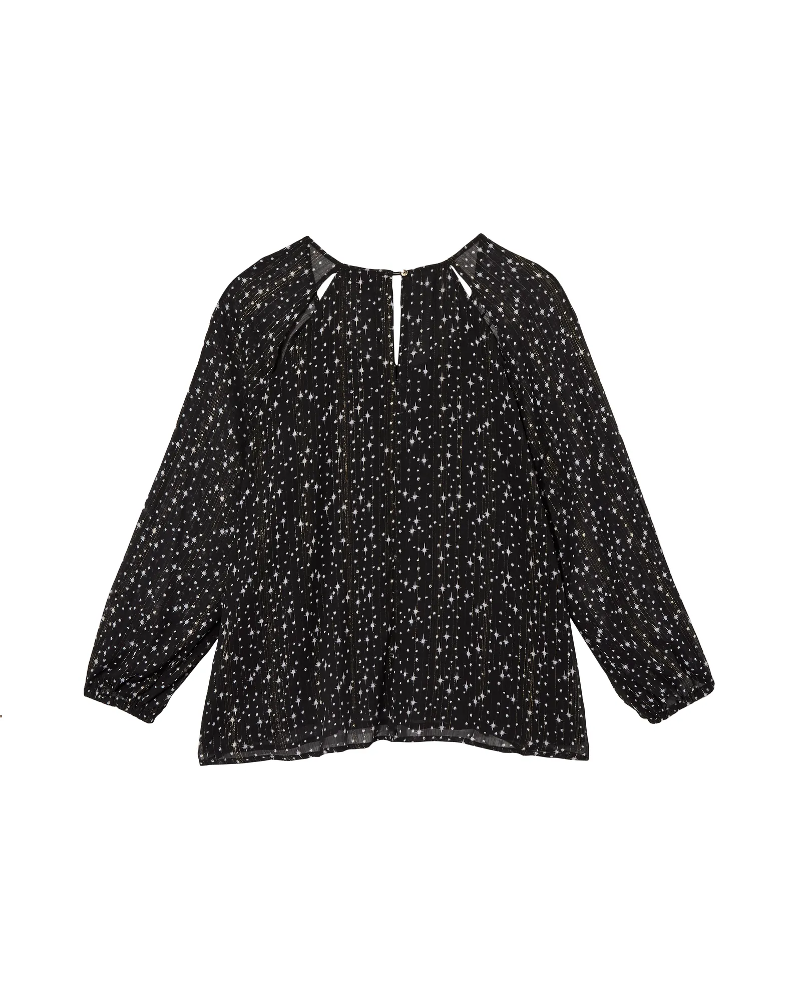 Charlotte Cut-Out Blouse | Black / White