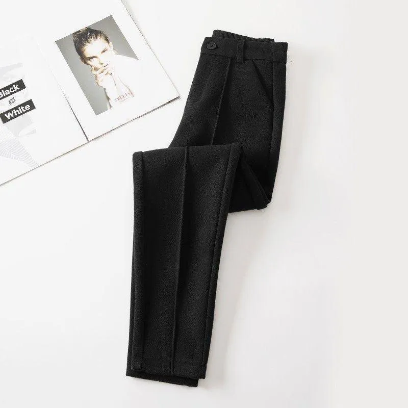 Cozy Chic Women's Velvet Harem Pants for Winter