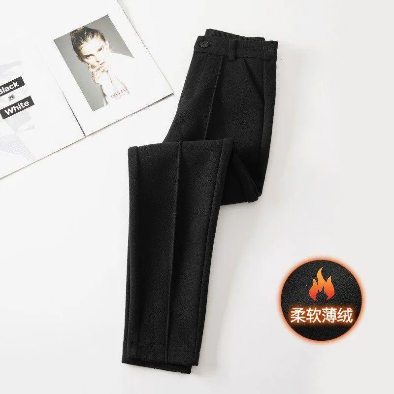 Cozy Chic Women's Velvet Harem Pants for Winter