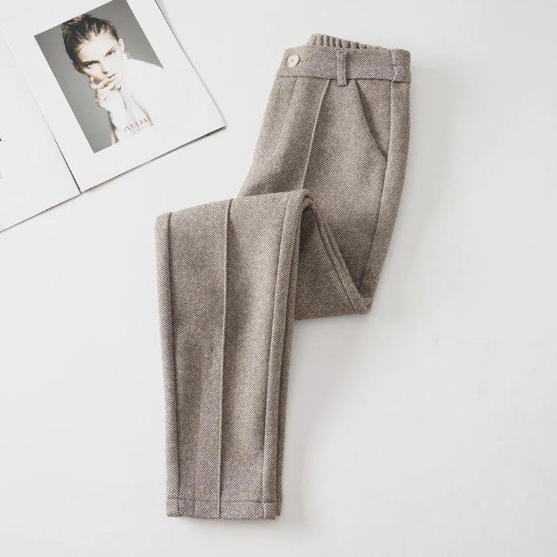 Cozy Chic Women's Velvet Harem Pants for Winter