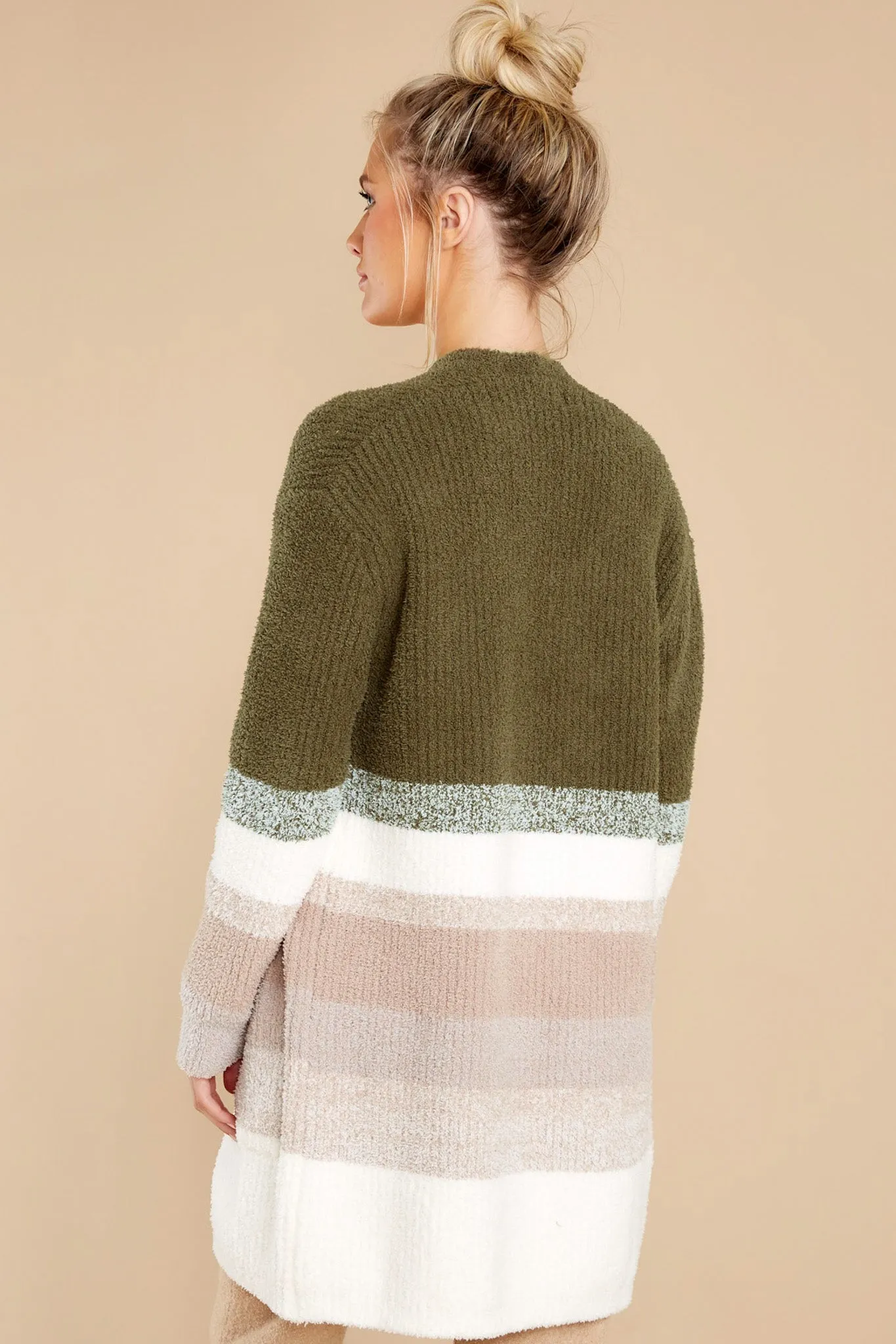 CozyChic® Thyme Multi Sunset Boyfriend Cardigan