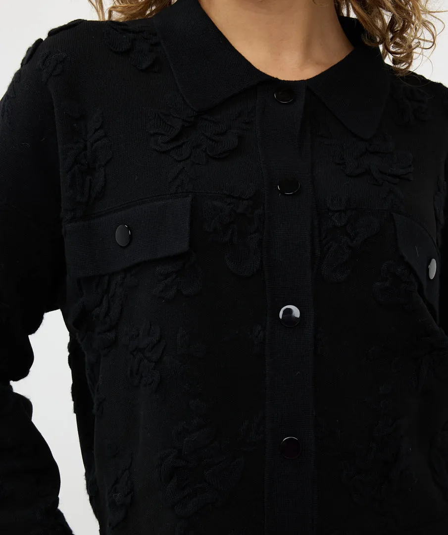 Detailed Button Up Cardigan