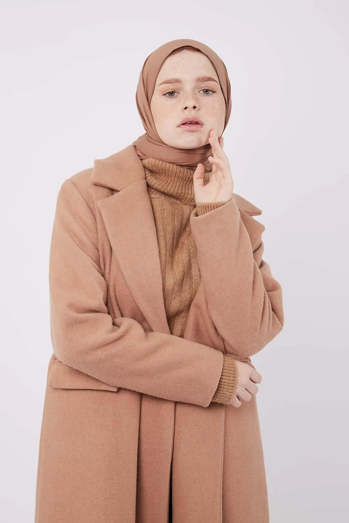 Double-Breasted Boyfriend Coat - French Beige