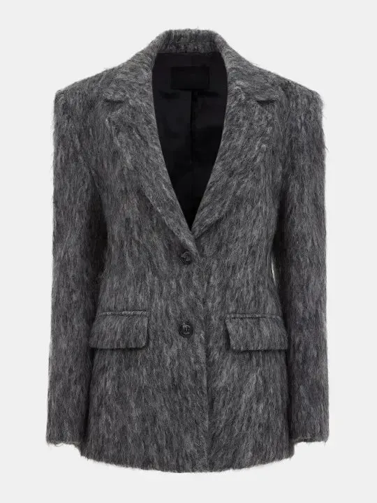 Elegant brushed wool jacket