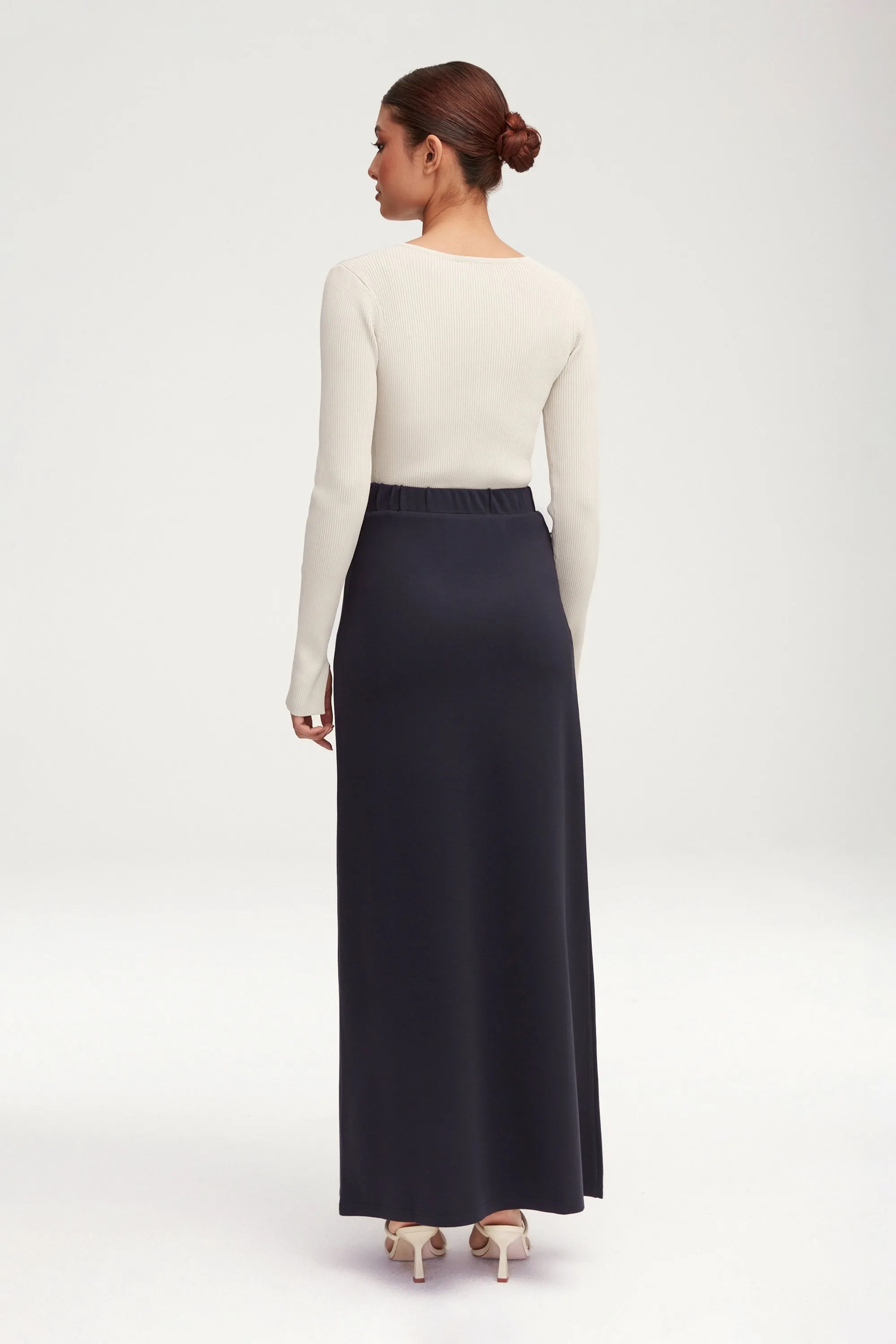 Essential Jersey Maxi Skirt - Navy Blue