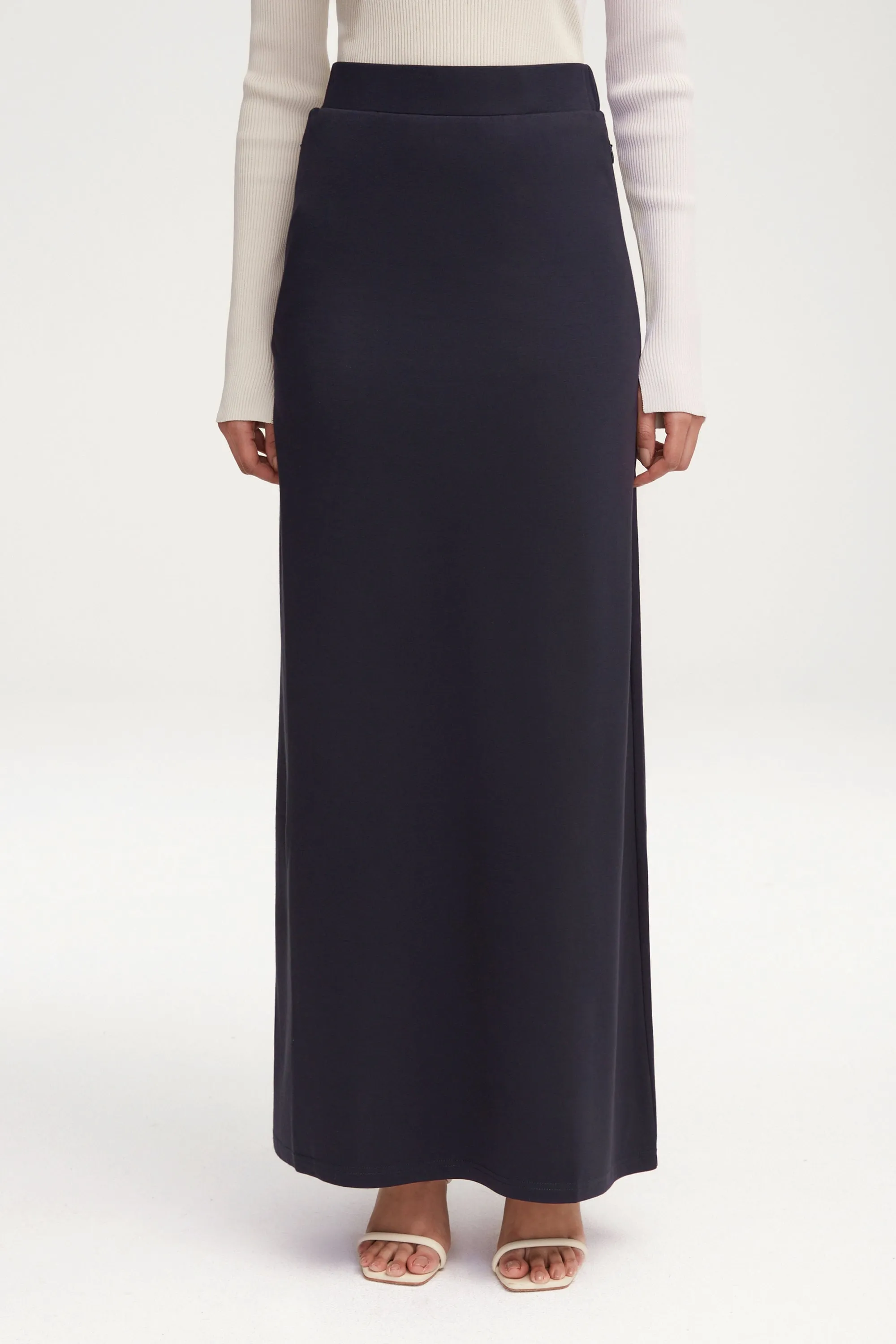 Essential Jersey Maxi Skirt - Navy Blue