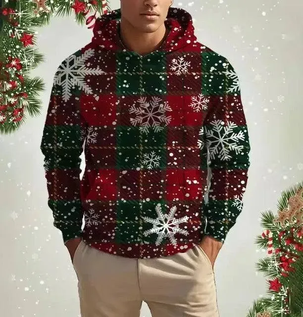 Festive 3D Printed Men's Christmas Hoodie