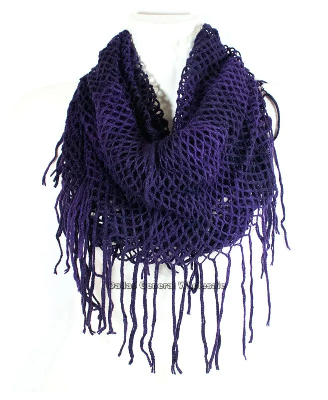 Girls 2-In-1 Knitted Infinity Circle Scarf Wholesale