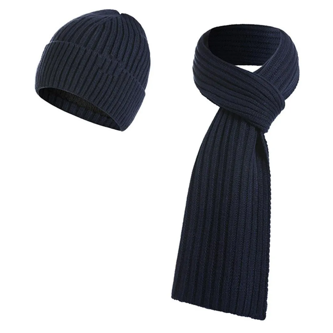 High Quality Winter Warm Knitted Hat & Scarf Set