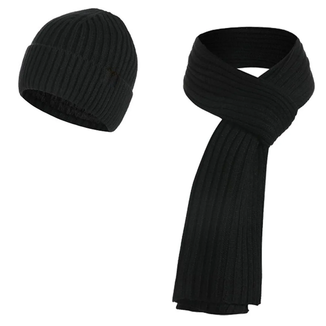 High Quality Winter Warm Knitted Hat & Scarf Set