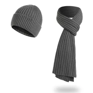 High Quality Winter Warm Knitted Hat & Scarf Set