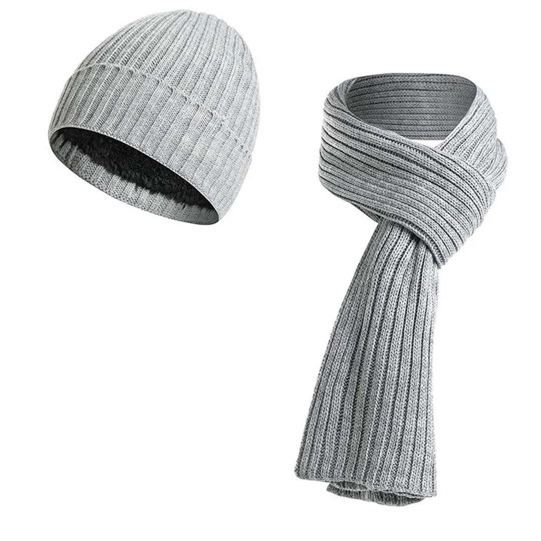 High Quality Winter Warm Knitted Hat & Scarf Set