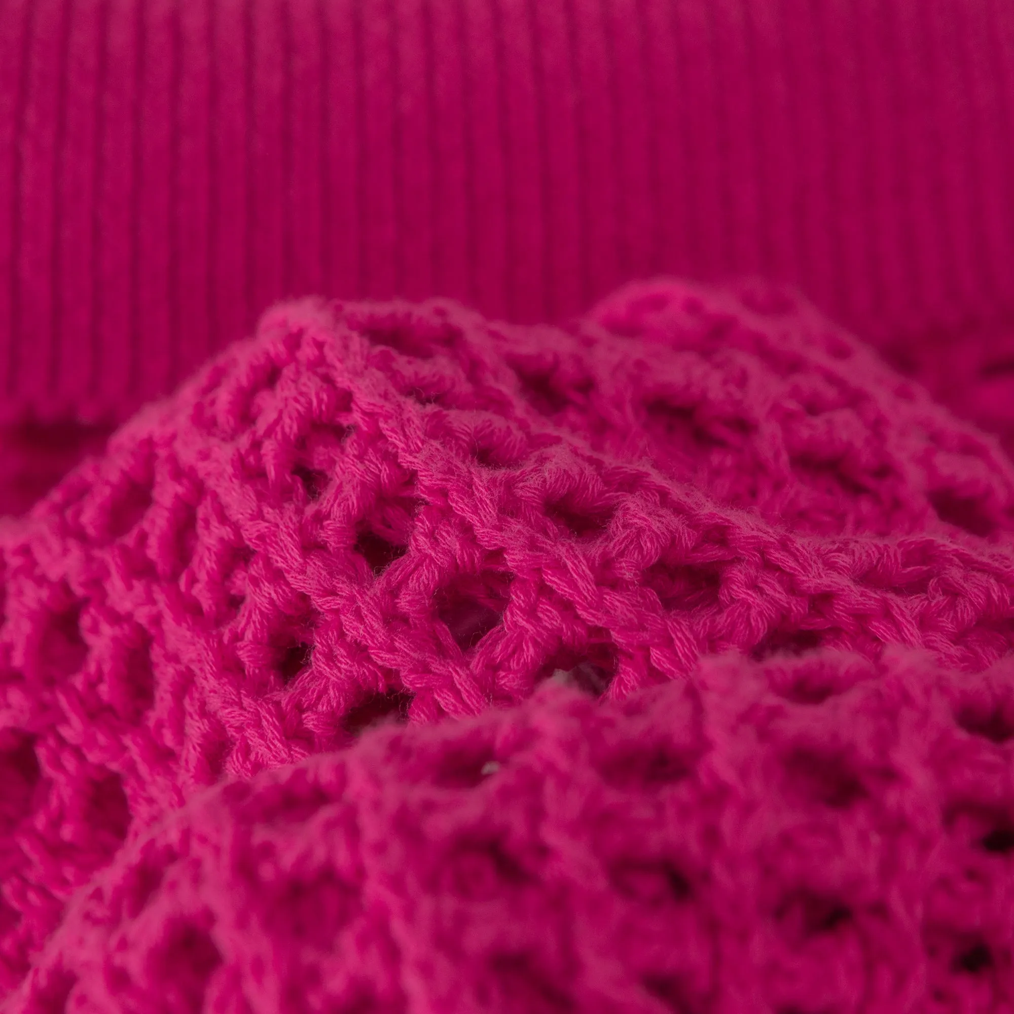 Hot Pink Crochet Mini Dress