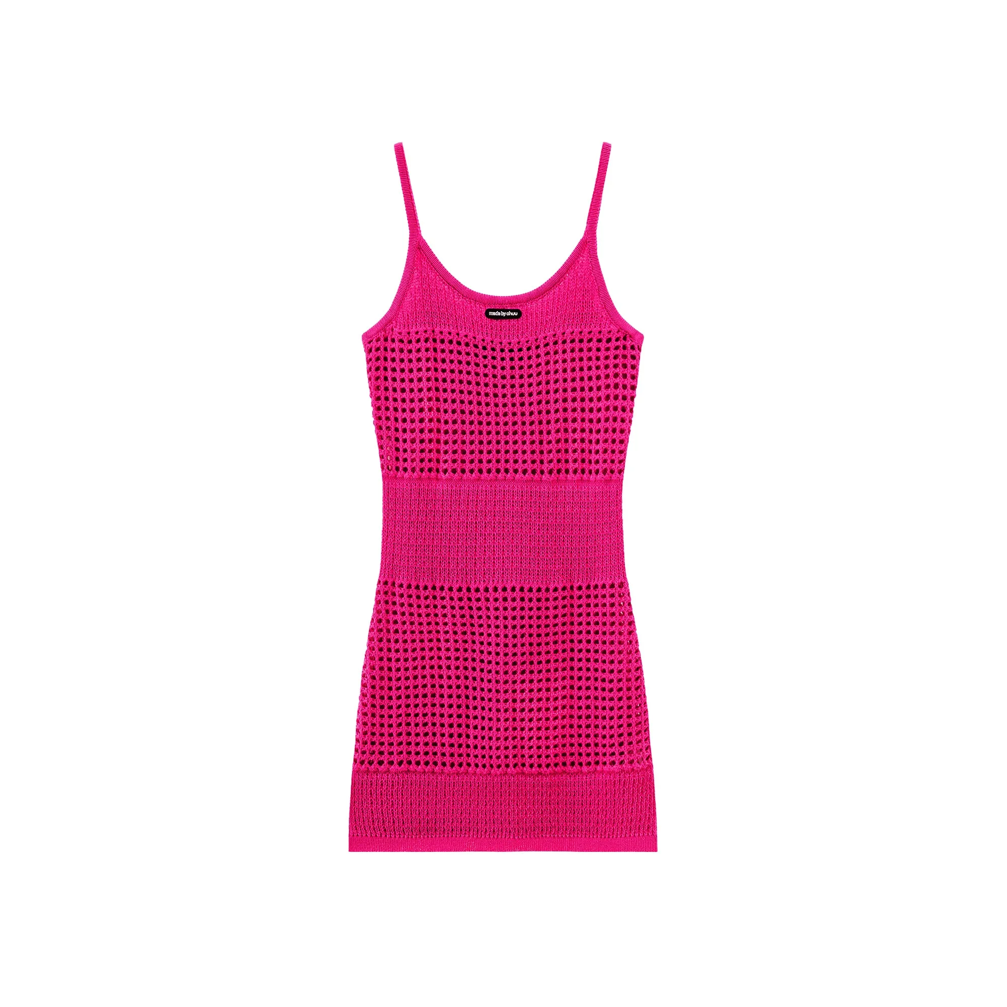 Hot Pink Crochet Mini Dress