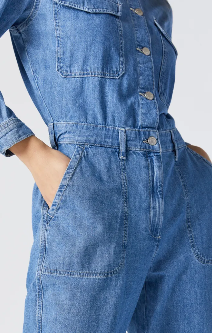 IDA OVERALL IN LIGHT BLUE DENIM