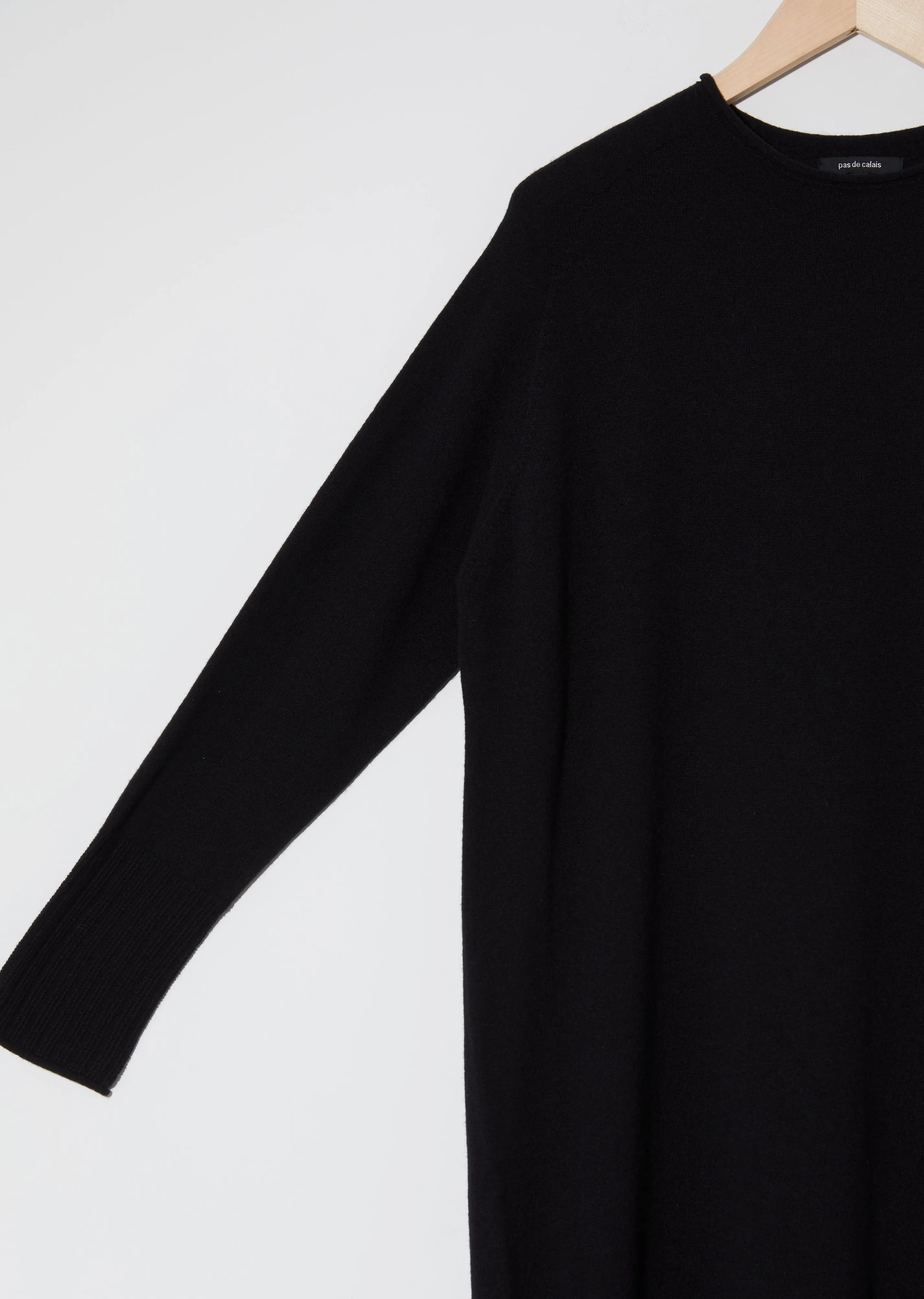 Knit Pullover Dress — Black