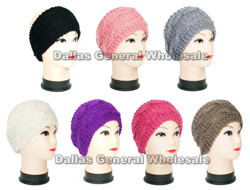 Ladies 2 Way Fashion Winter Headbands Wholesale