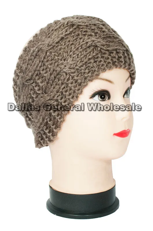 Ladies 2 Way Fashion Winter Headbands Wholesale