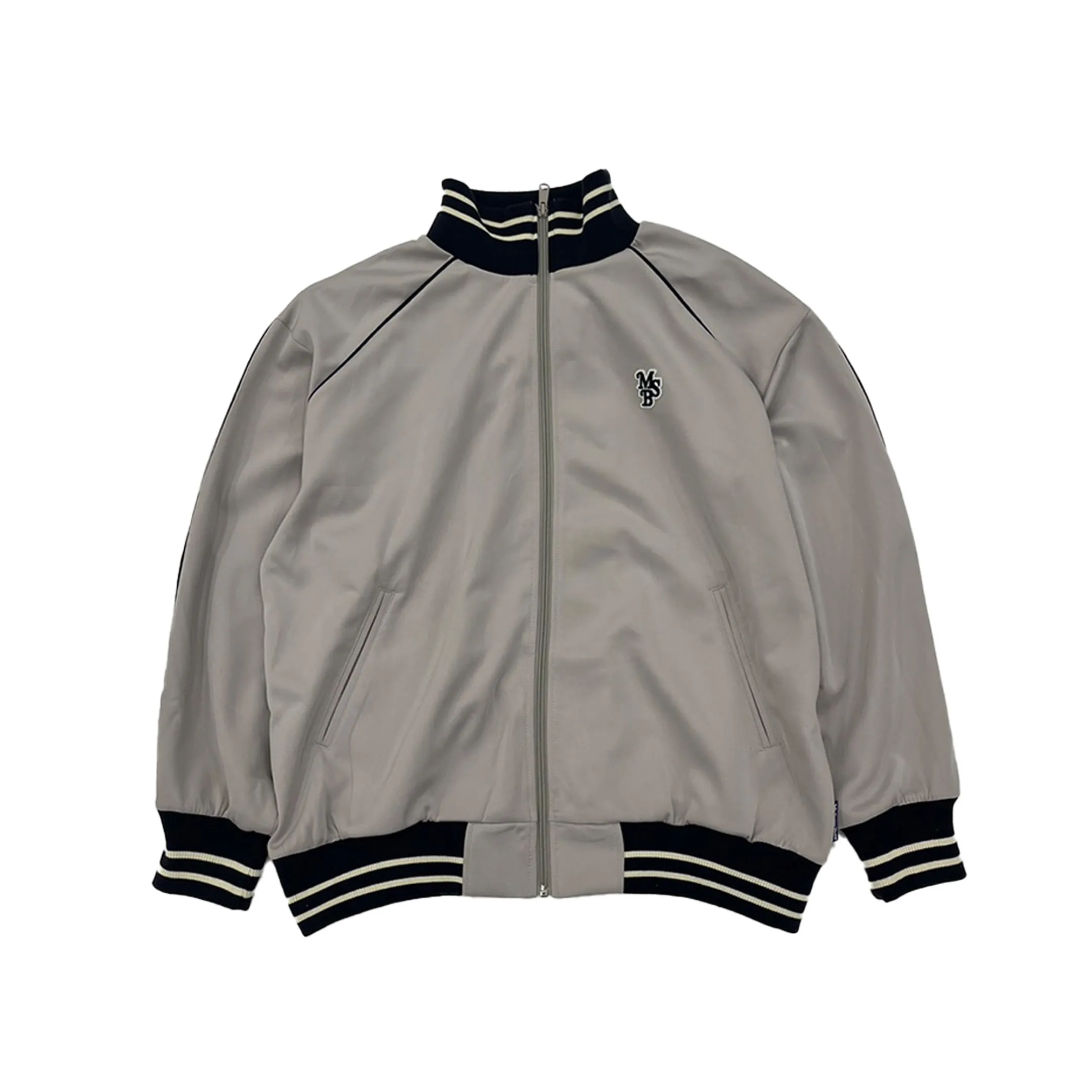 logo patch line track jacket