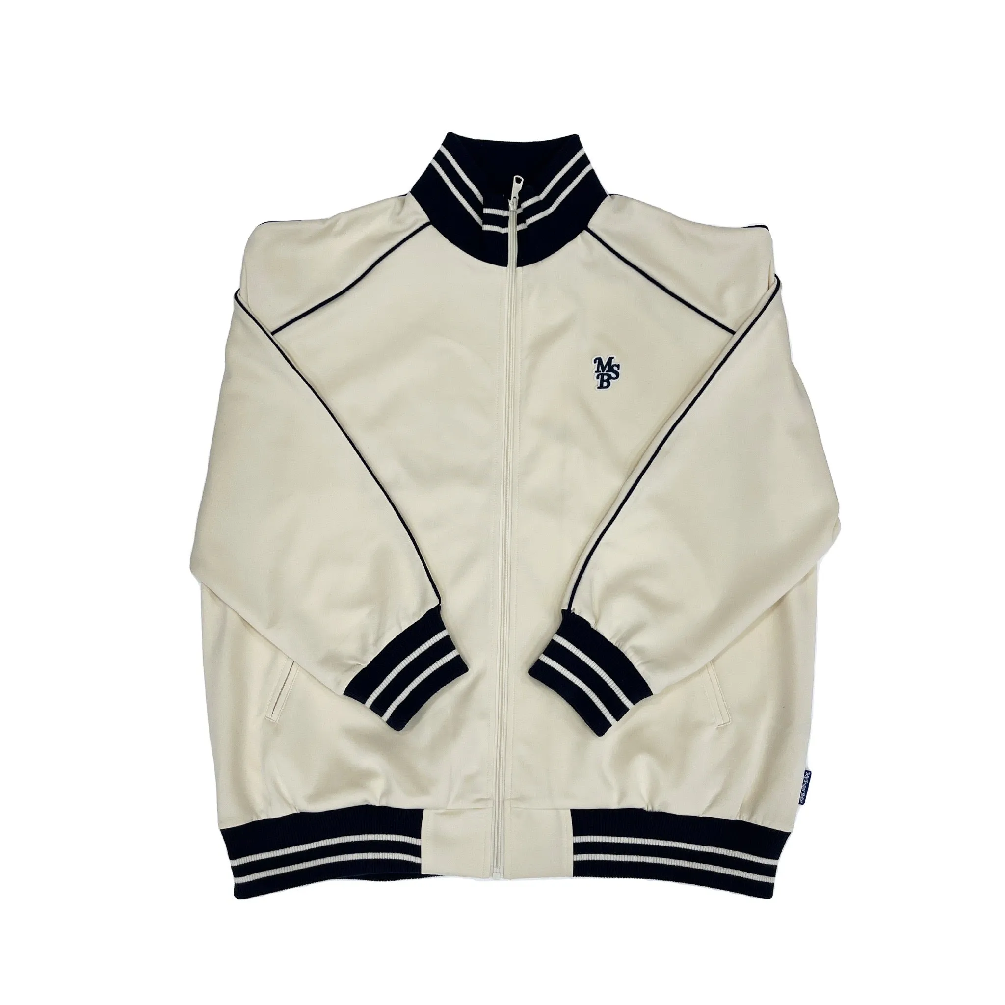 logo patch line track jacket