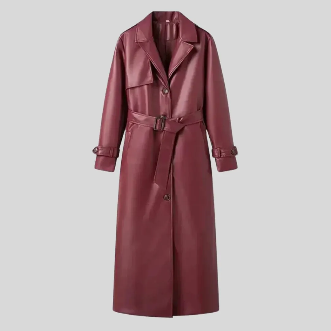 Long Belted Trench Coat