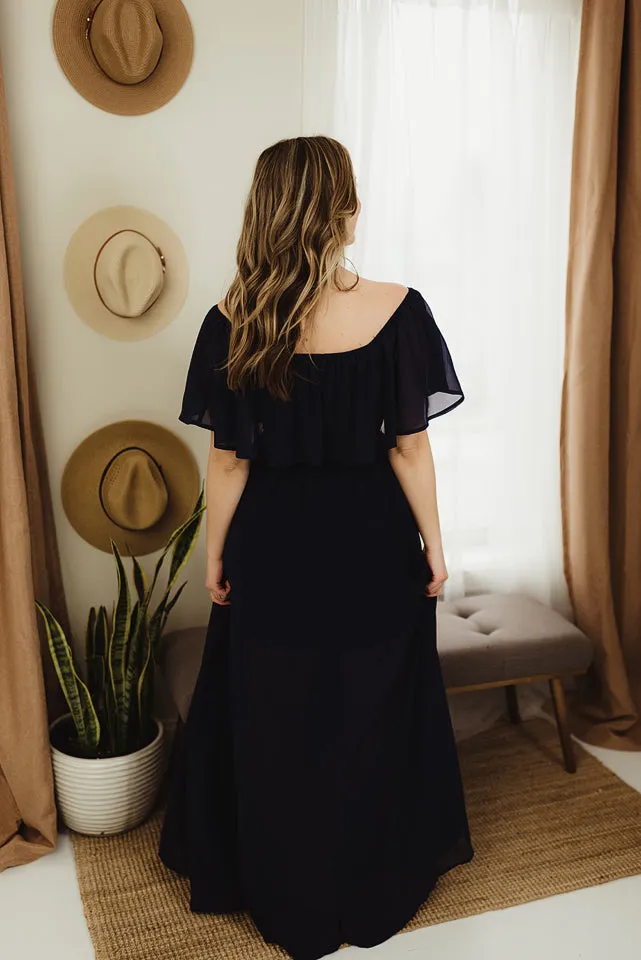 Off Shoulder Chiffon Maxi