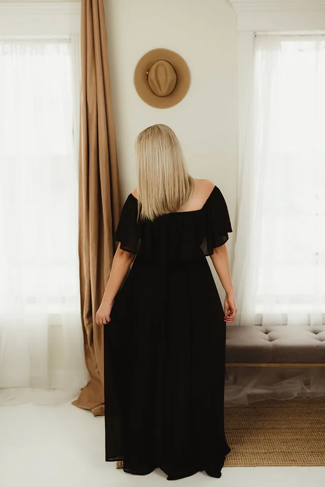 Off Shoulder Chiffon Maxi