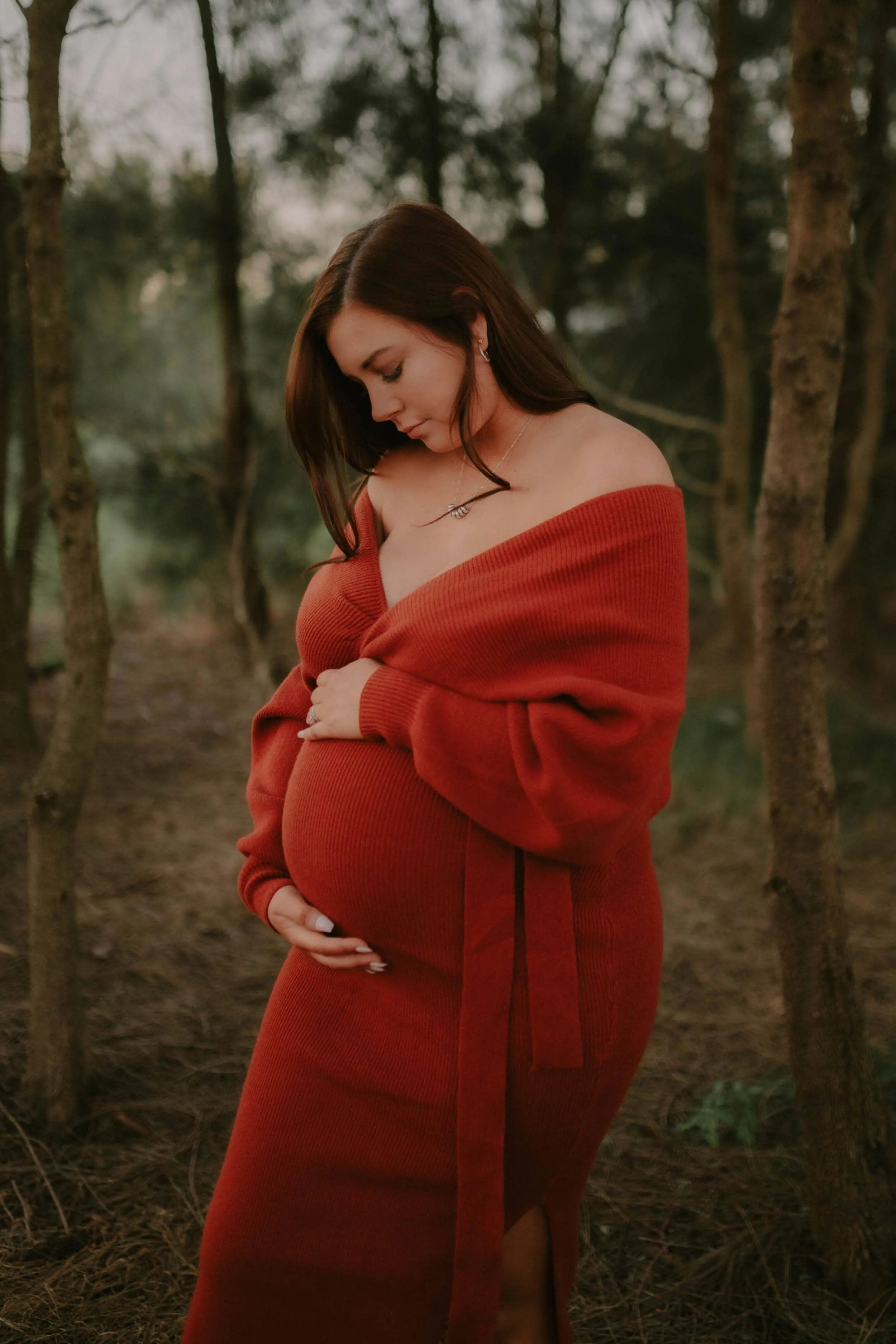 Petal and Pup Bambina Knit Midi Dress - Rust