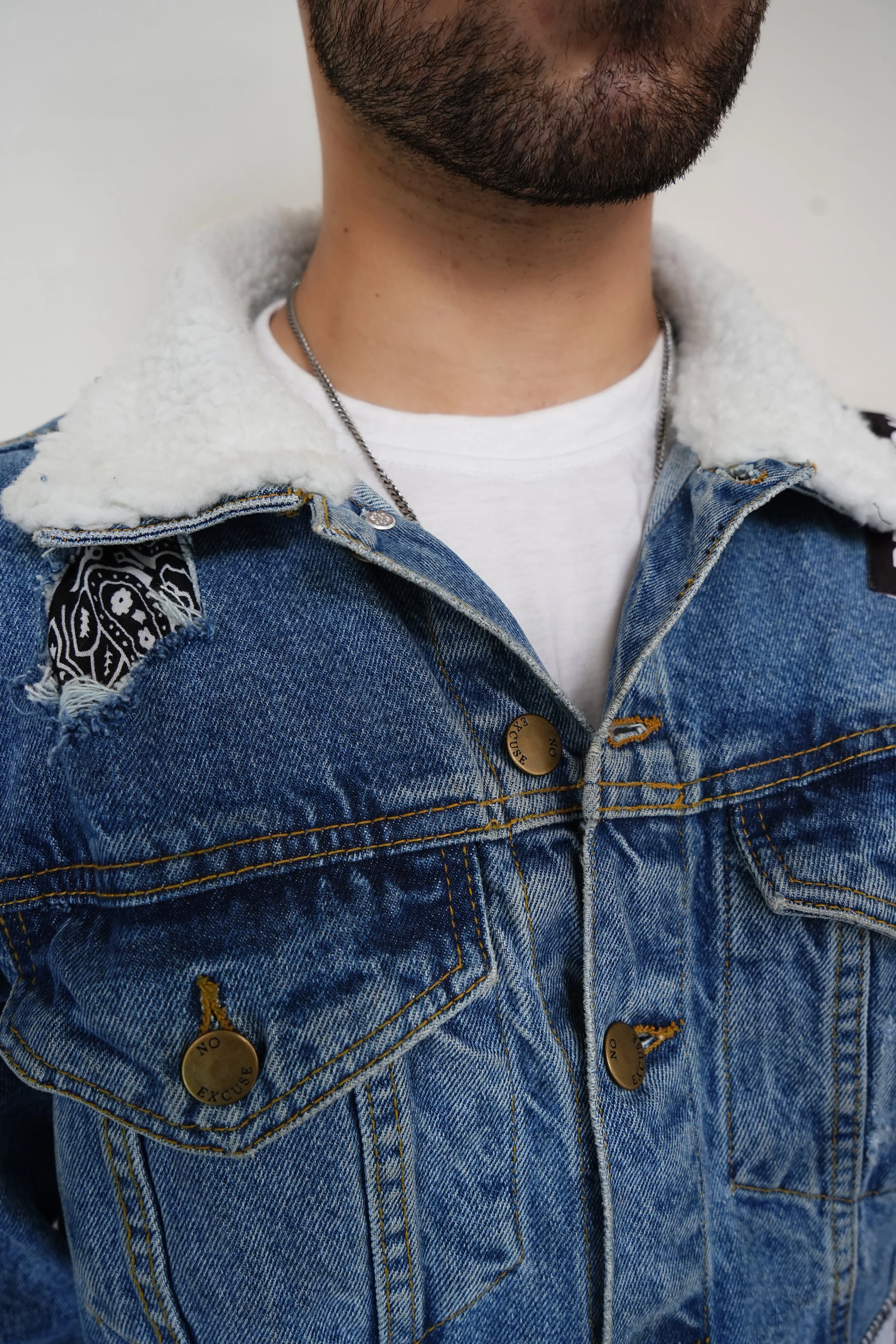 "SHUT MY EYES" Denim Jacket