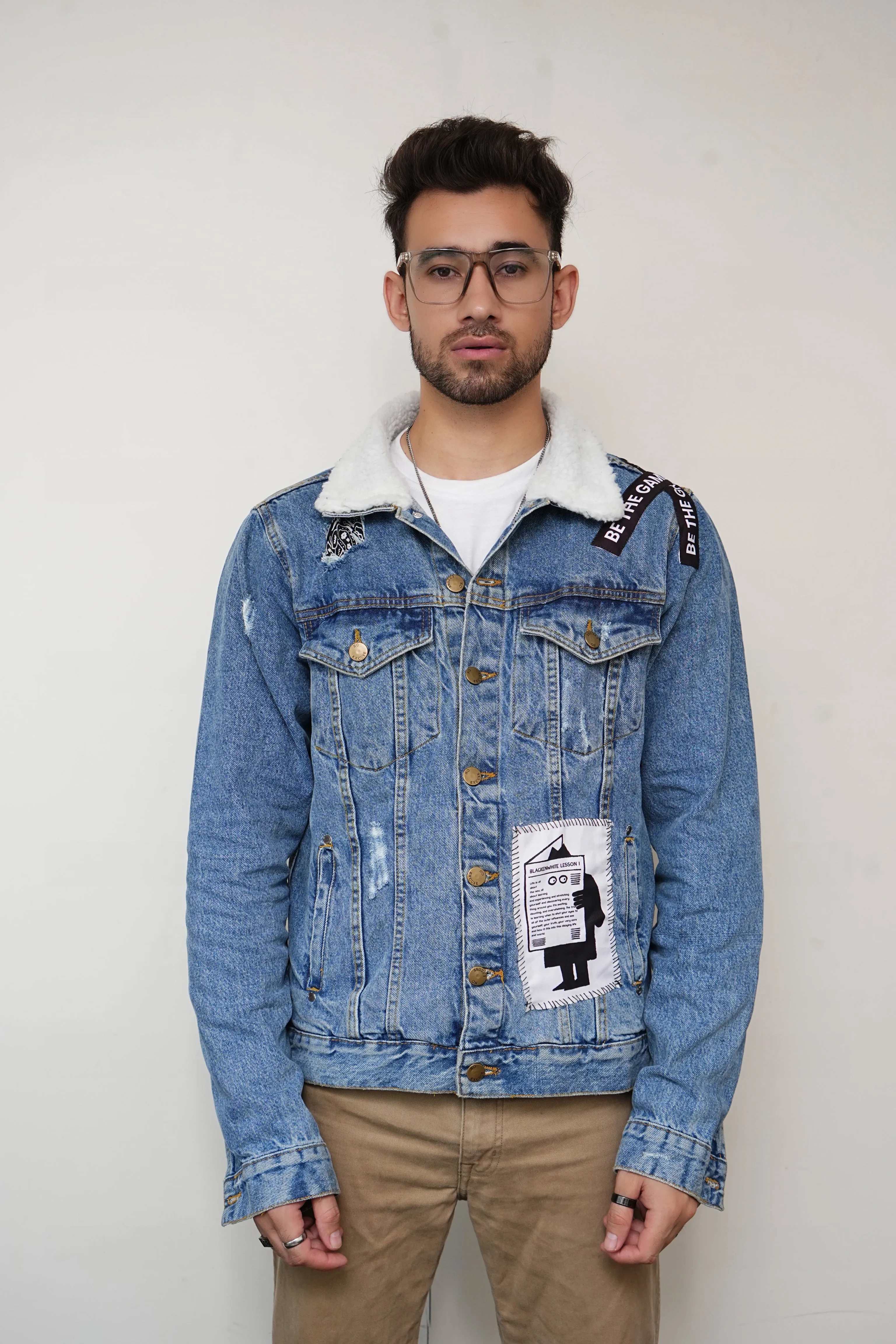 "SHUT MY EYES" Denim Jacket