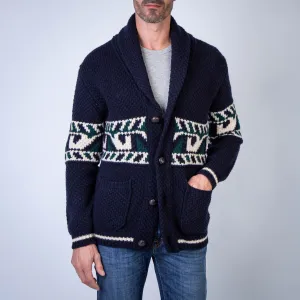 RAKKI CARDIGAN HOLMAN BLAZER BLU/AVORIO BLUE