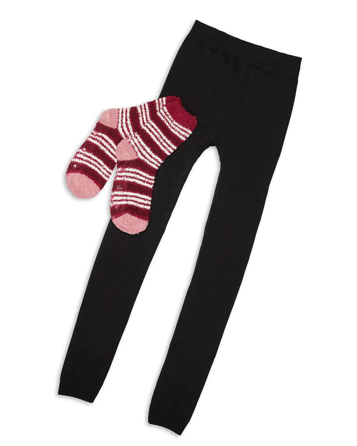 Red Stripe Cozy Sock & Legging Set