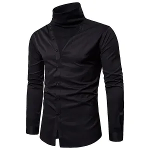 Rib High Collar Designer Shirts