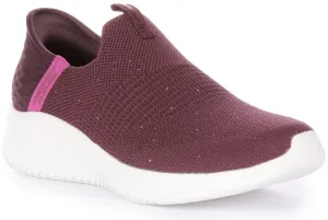 Skechers Ultra Flex 3.0 In Wine For Women