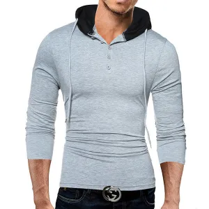 Slim Fit Casual Hooded T-shirt