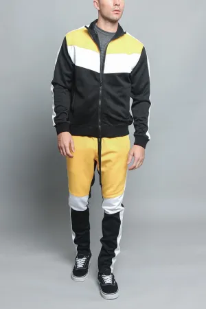 Tri Color Blocked Track Suit