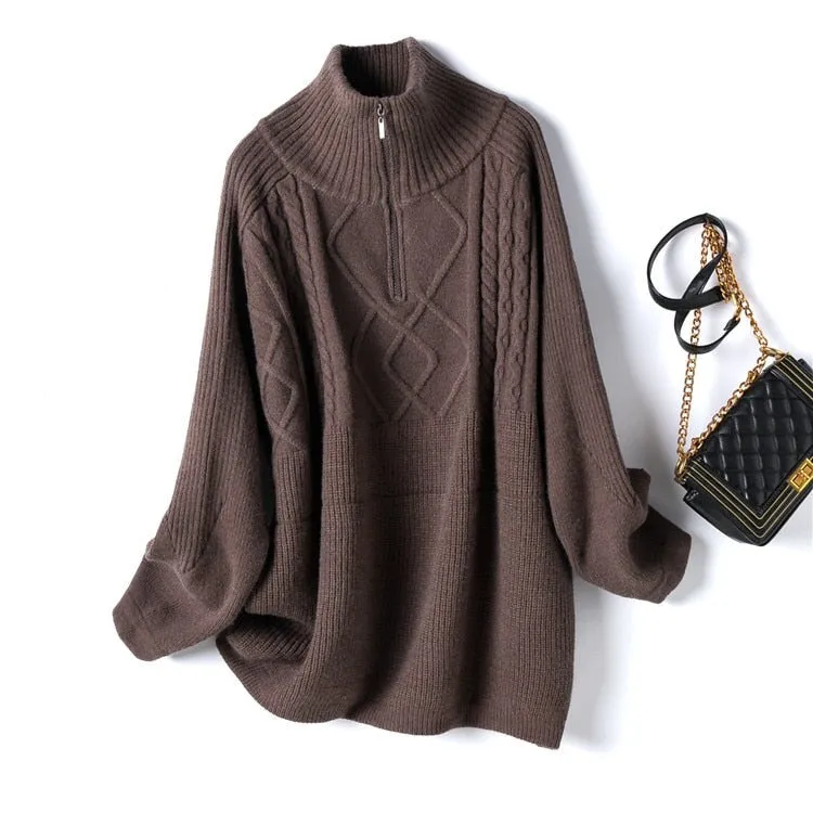 Women's Casual Cashmere Geometric Sweater | Ideal for Autumn/Winter