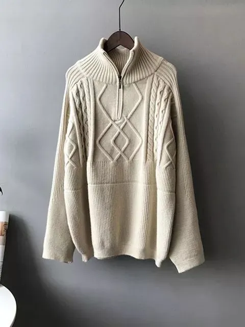 Women's Casual Cashmere Geometric Sweater | Ideal for Autumn/Winter