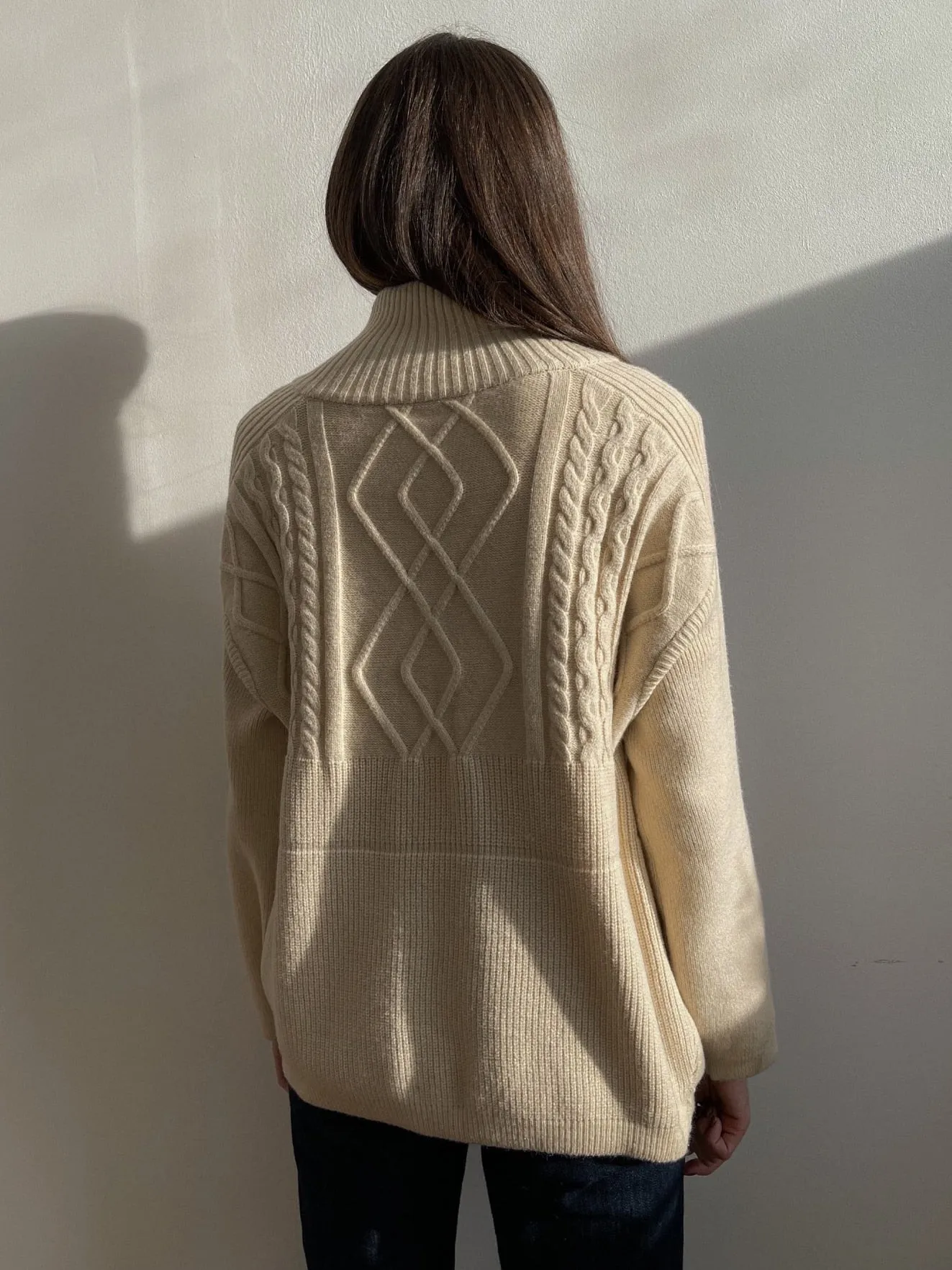 Women's Casual Cashmere Geometric Sweater | Ideal for Autumn/Winter