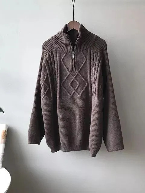 Women's Casual Cashmere Geometric Sweater | Ideal for Autumn/Winter